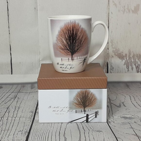 Coffee Mug Cup Faithfully Yours Psalm 46:10 David Lorenz Winston With Box - Picture 1 of 12